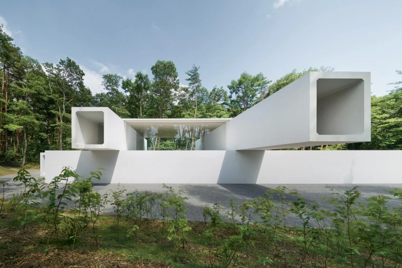 BIM Architecture | Japan Nagano Minimalist Hotel Culvert, Prefabricated Concrete Tunnel/Nendo