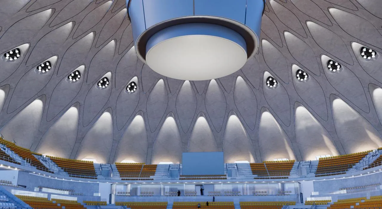 BIM Architecture | Design of the World's Largest Earthly Covered Building Complex: 'Disappearing Stadium'/MAD Ma Yansong