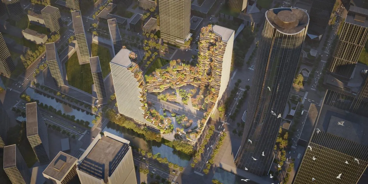 BIM architecture | High altitude canyon: Nanjing Oasis Building/MVRDV wins bid