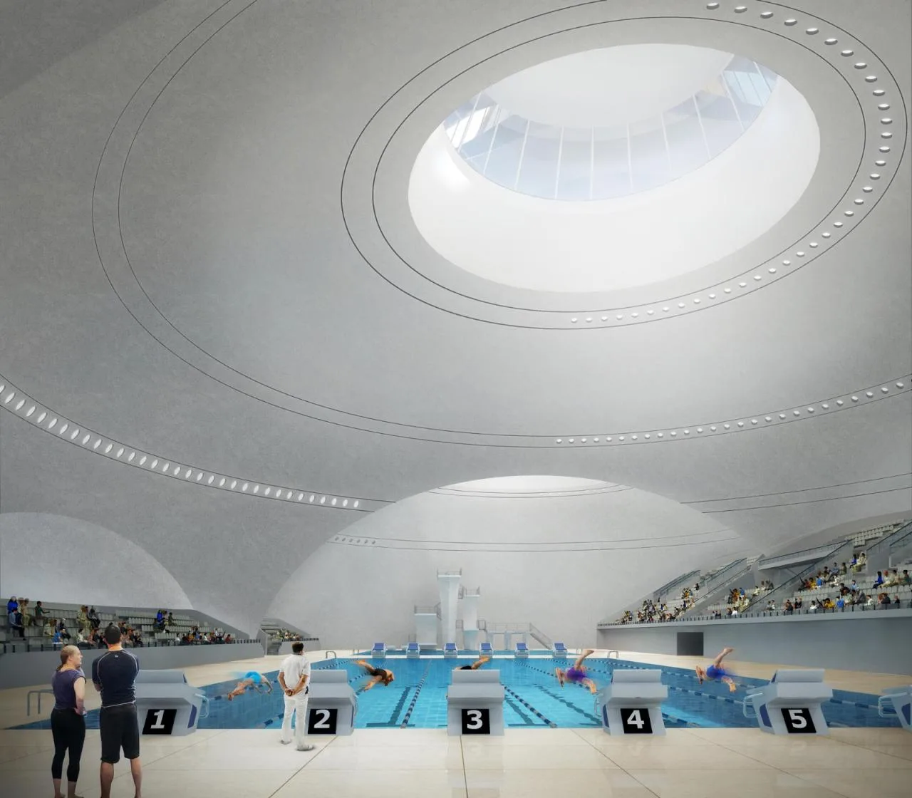 BIM Architecture | Design of the World's Largest Earthly Covered Building Complex: 'Disappearing Stadium'/MAD Ma Yansong
