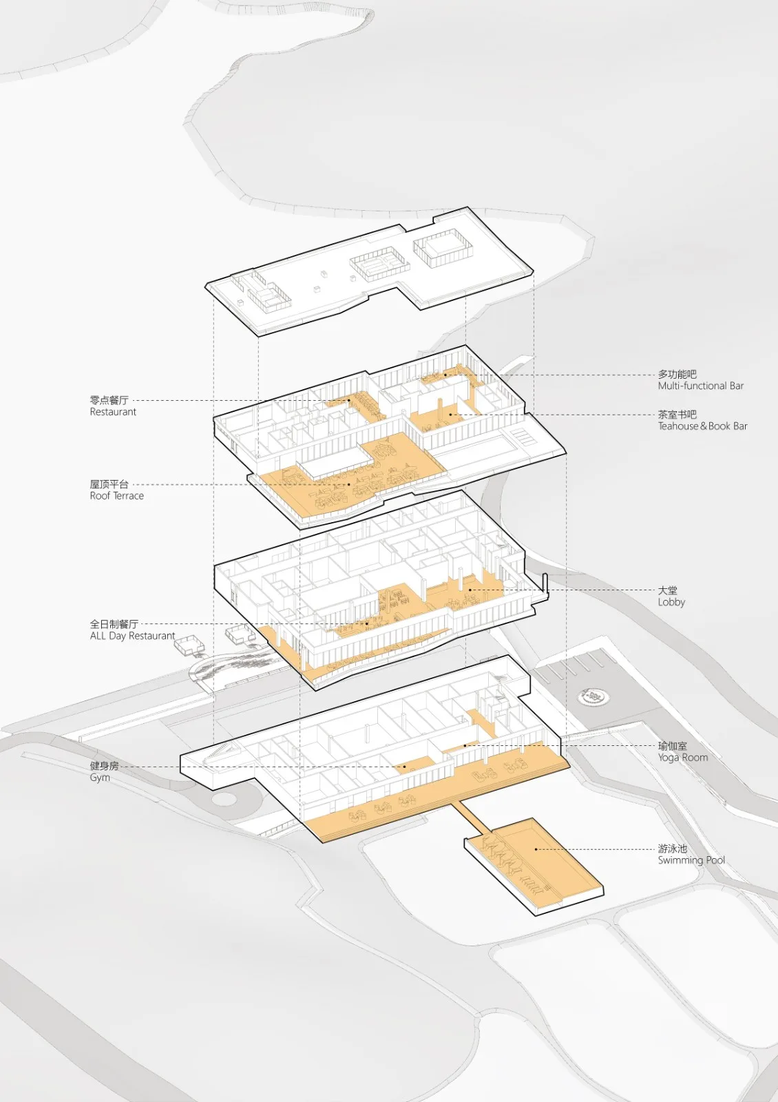 BIM Architecture | Return to Xiyaxi Manor Hotel Comprehensive Reception Center/Jian Shi (Beijing) Design Consulting Co., Ltd