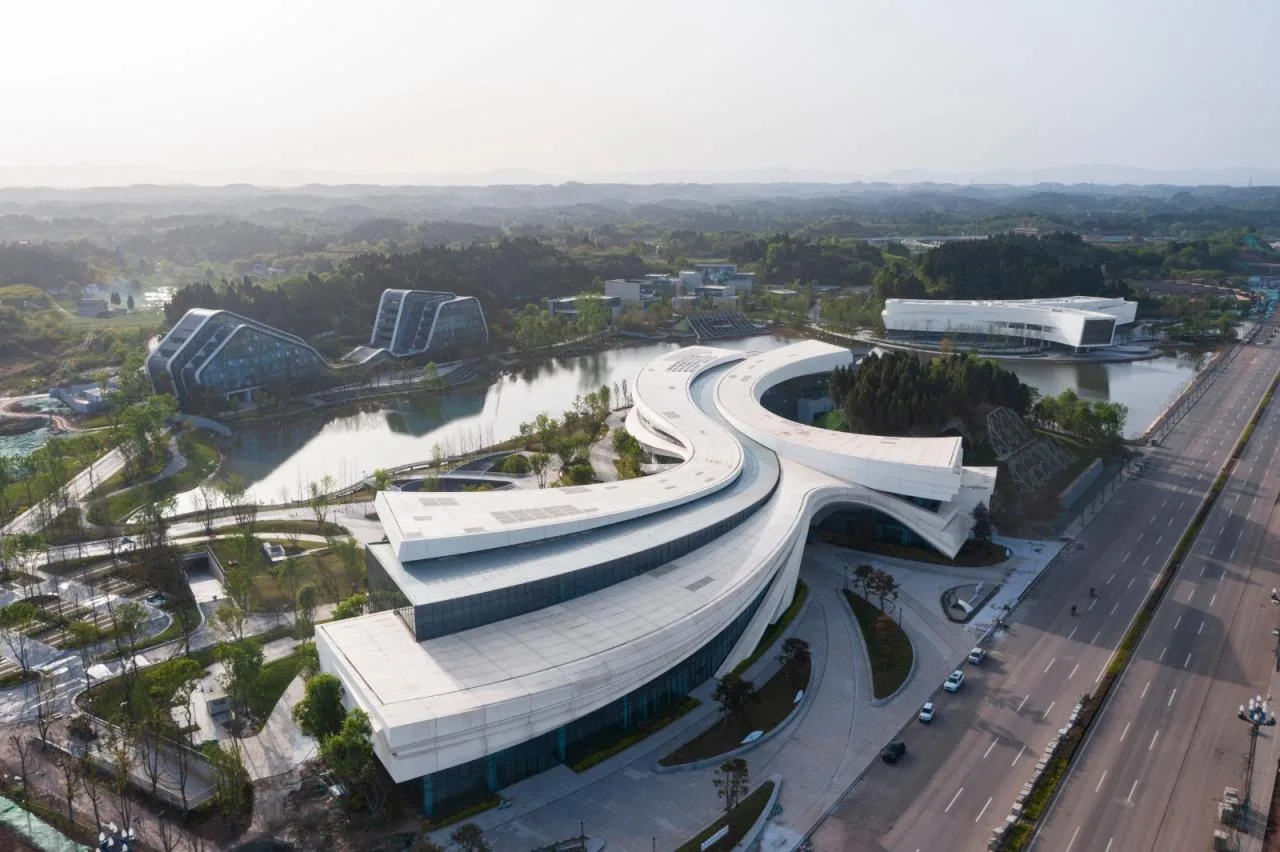 BIM Architecture | Integrating Architecture with Nature: Meishan East New City Three Centers and One Base/Mainland Architectural Design