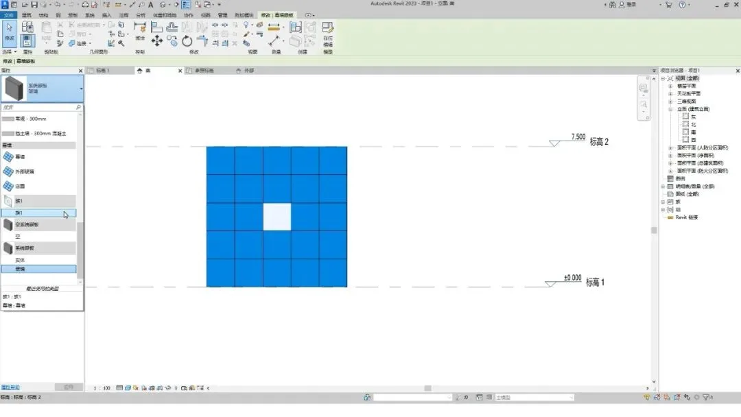 BIM skills | How to draw and replace irregular curtain wall panels in Revit? It can be done in two steps!