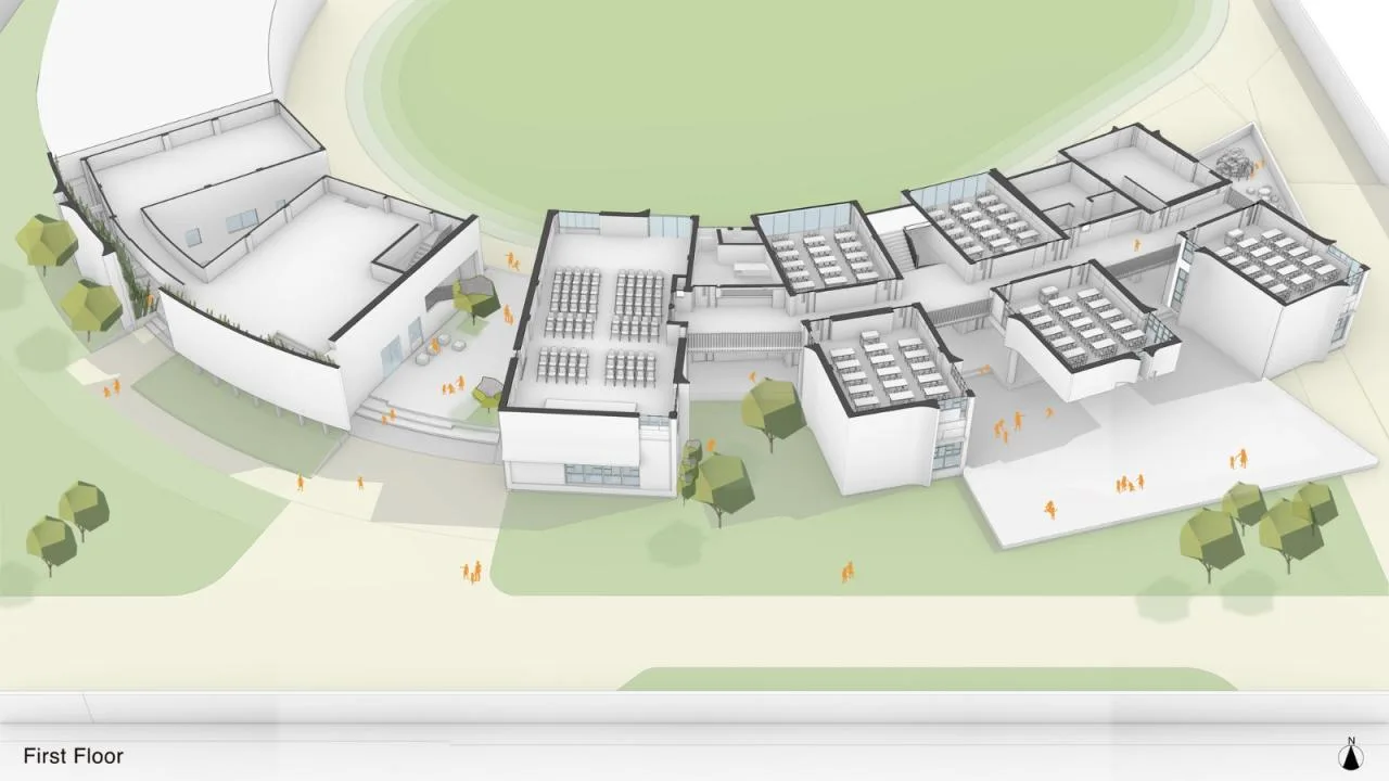 BIM architecture | Campus with walls erected/Kamat& Rozario Architecture