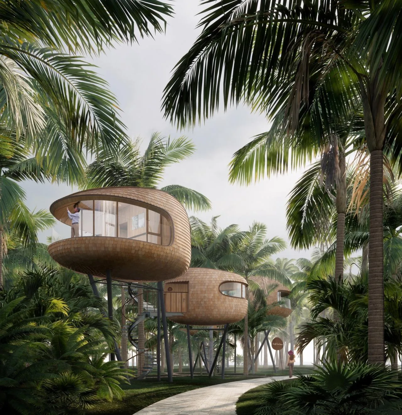 BIM Architecture | Jungle Tree House: Dreaming of Palm Leaves by the Caribbean Sea/Starry Architecture Studio
