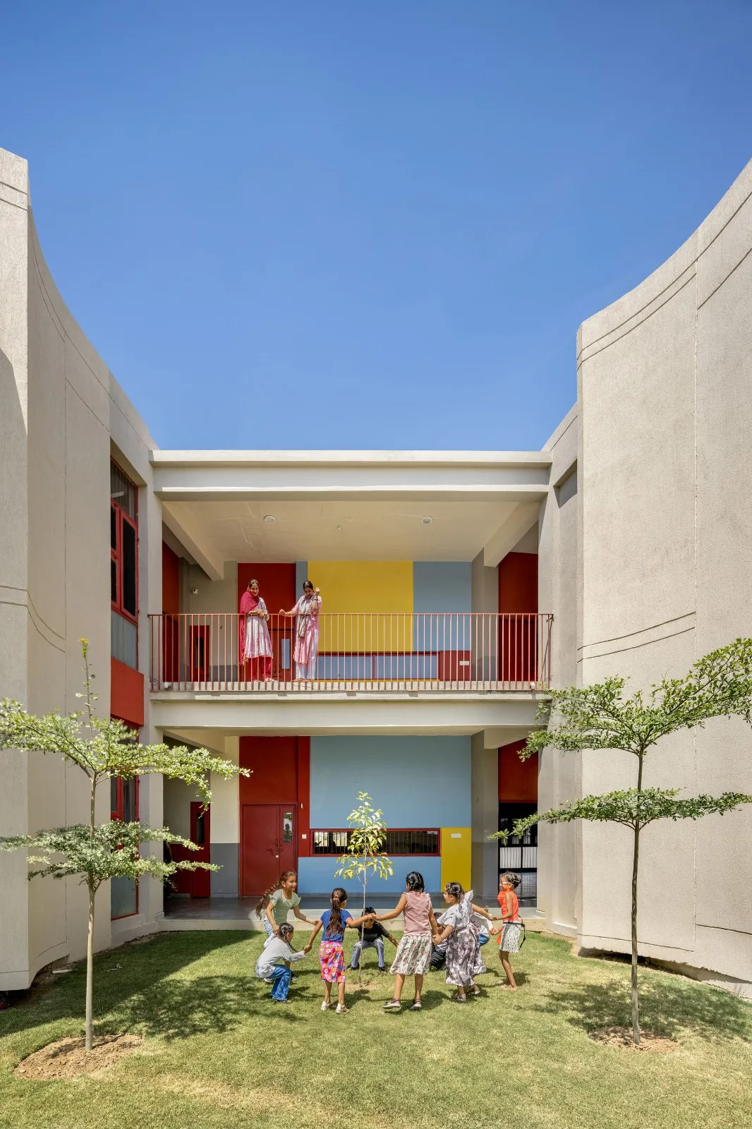 BIM architecture | Campus with walls erected/Kamat& Rozario Architecture