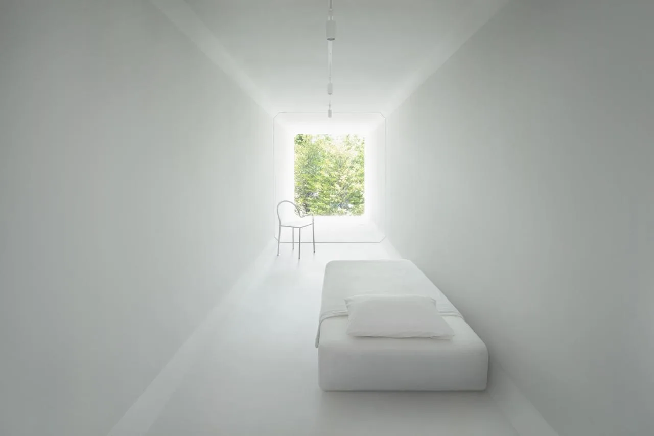 BIM Architecture | Japan Nagano Minimalist Hotel Culvert, Prefabricated Concrete Tunnel/Nendo