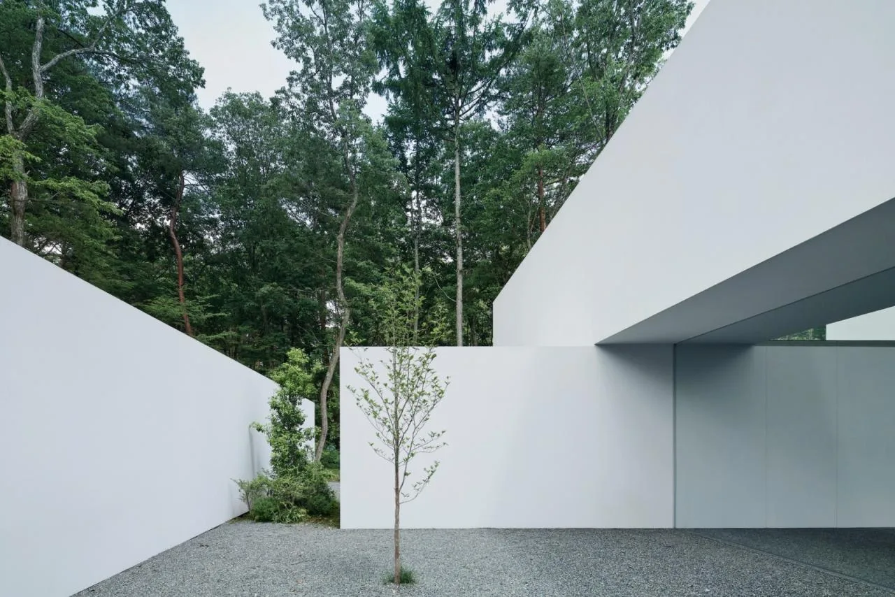 BIM Architecture | Japan Nagano Minimalist Hotel Culvert, Prefabricated Concrete Tunnel/Nendo