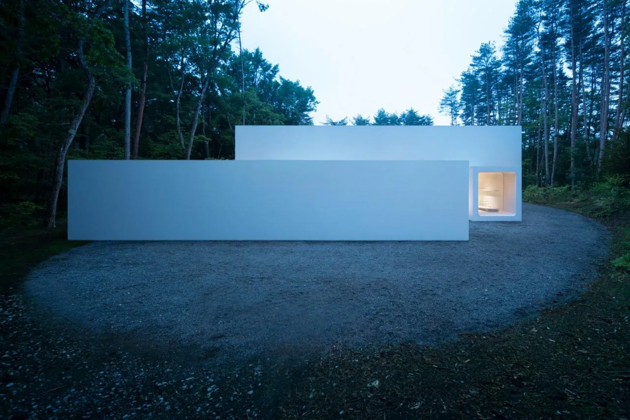 BIM Architecture | Japan Nagano Minimalist Hotel Culvert, Prefabricated Concrete Tunnel/Nendo
