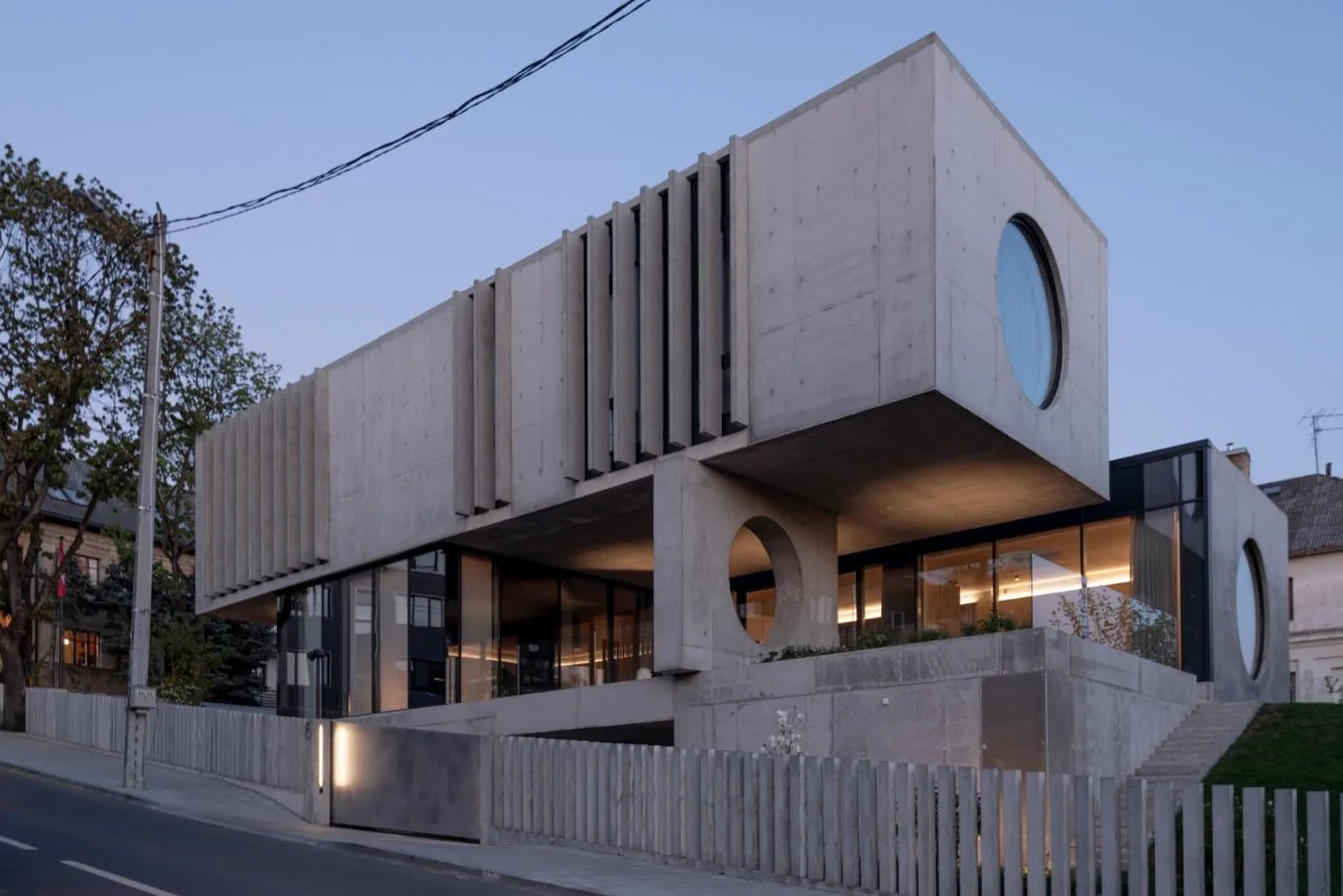 BIM Architecture | Modernist Concrete Housing, Kaunas House/Architectural Bureau G. Natkevicius&  Partners