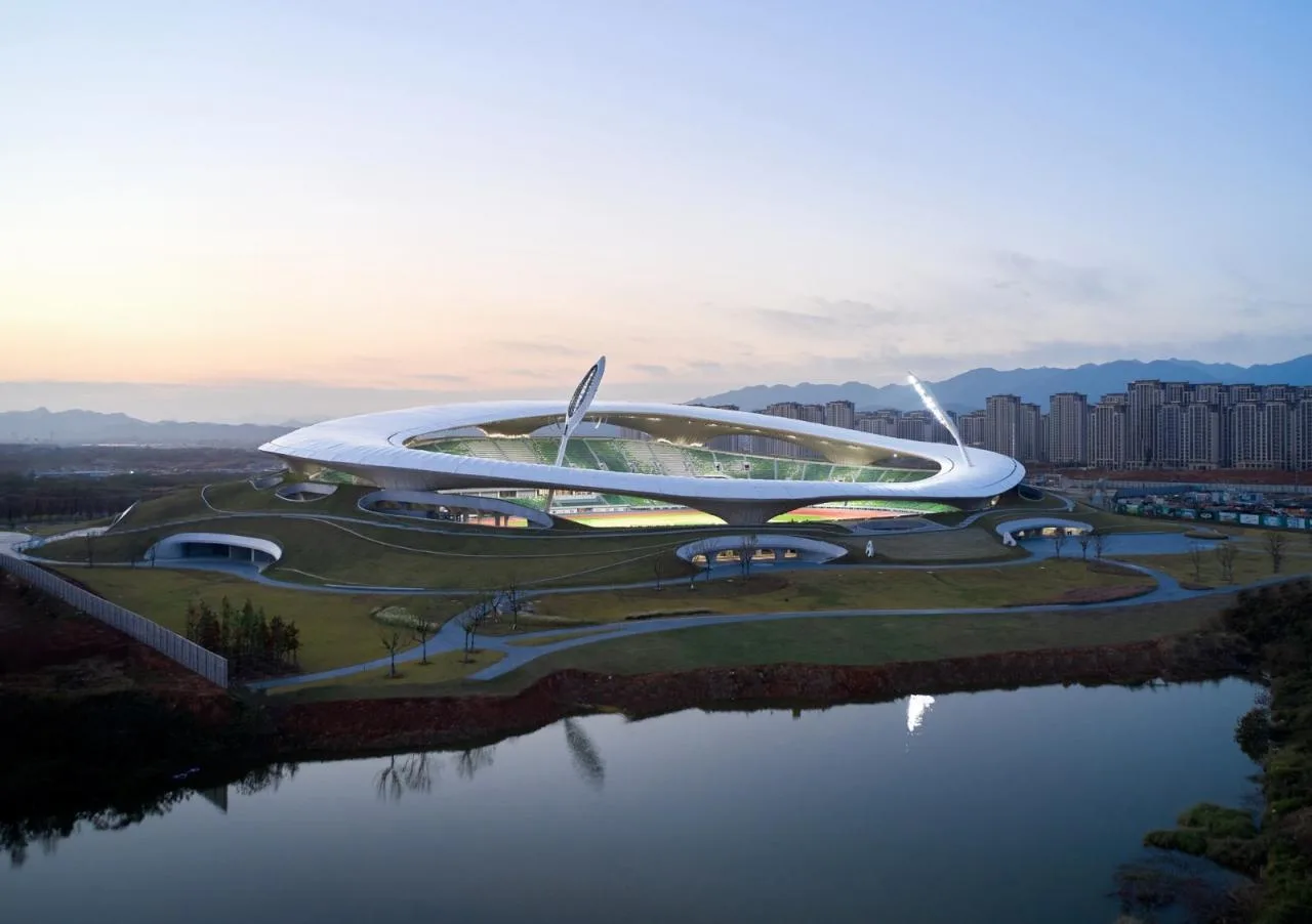 BIM Architecture | Design of the World's Largest Earthly Covered Building Complex: 'Disappearing Stadium'/MAD Ma Yansong