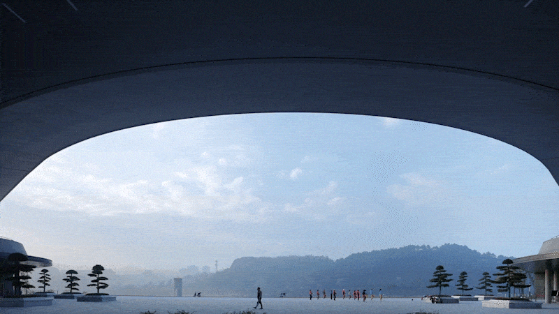 BIM Architecture | Jiande City Cultural Complex: Civic Space with Dialogue between Mountains and Rivers/GOA Works