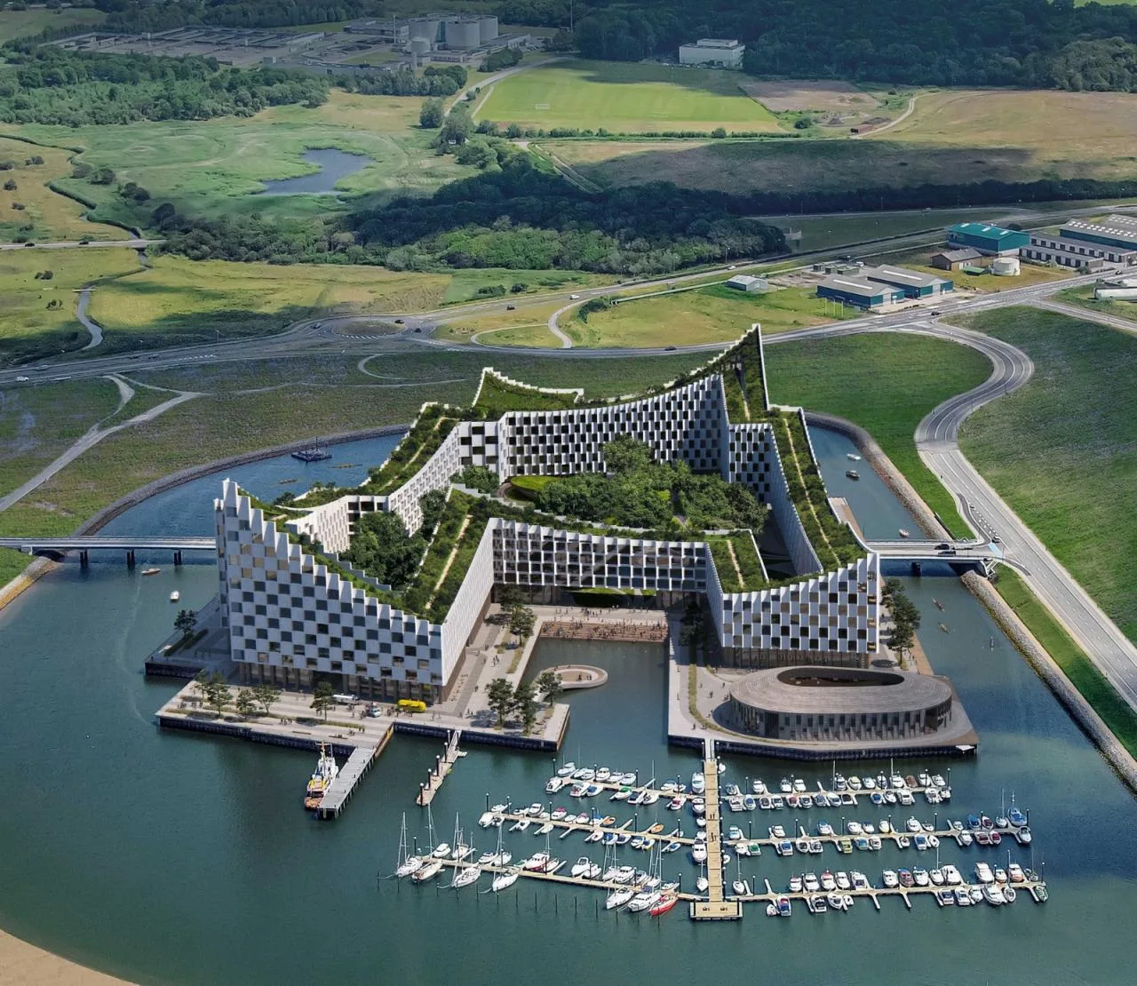 BIM Architecture | New Education Park Design on Esbjer Island, Denmark/BIG