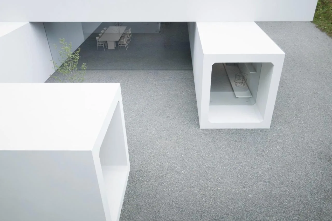BIM Architecture | Japan Nagano Minimalist Hotel Culvert, Prefabricated Concrete Tunnel/Nendo
