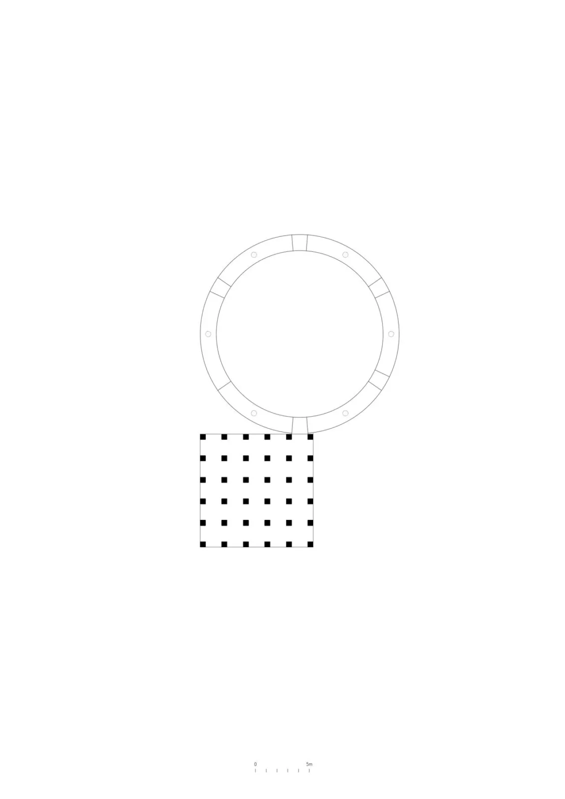 BIM Architecture | Only Structure, Unnamed Works/Pezo von Ellrichshausen Plan View