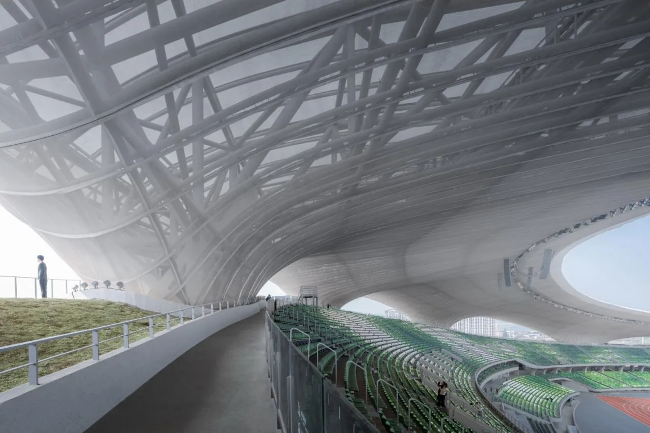 BIM Architecture | Design of the World's Largest Earthly Covered Building Complex: 'Disappearing Stadium'/MAD Ma Yansong