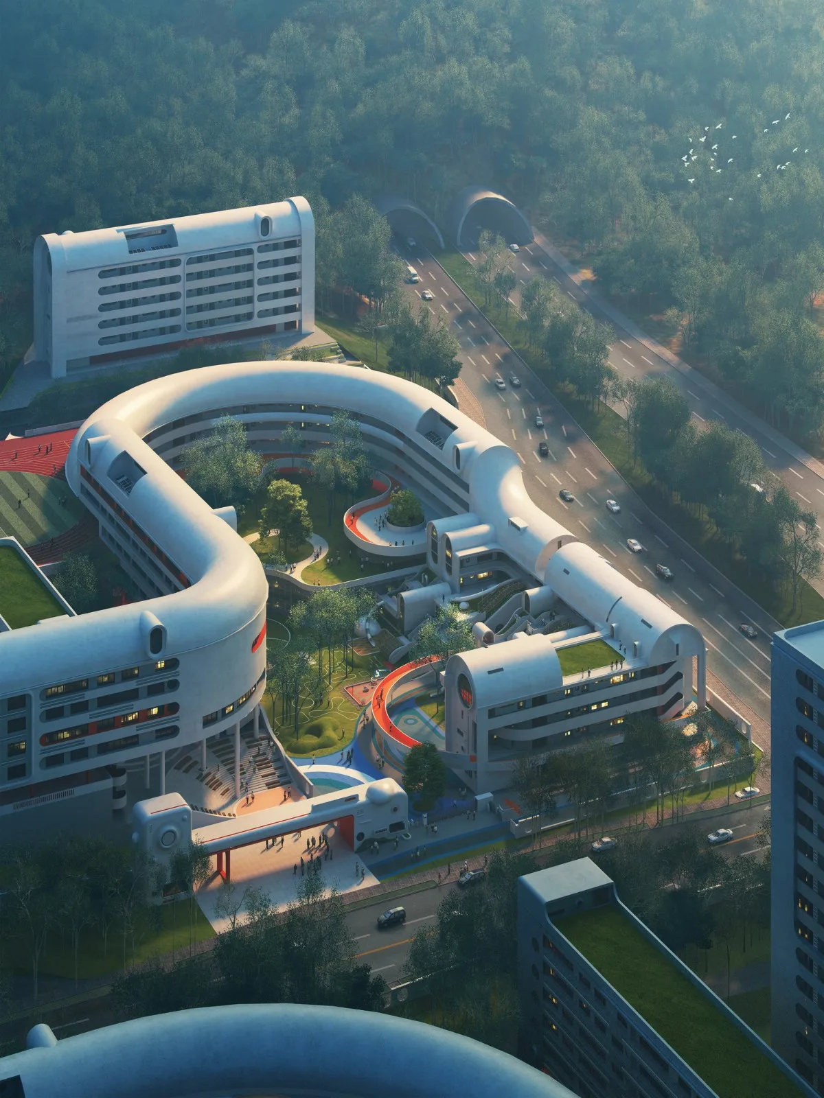 BIM Architecture | Futurist Campus: Western (Chongqing) Science City Future Campus International Competition/Wang Junbao DIKA