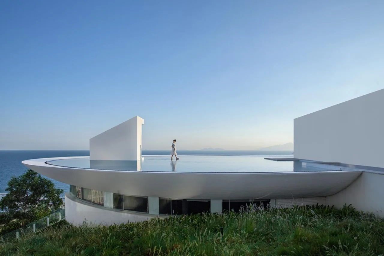 BIM Architecture | Seaside Bookstore on the Cliff: Huizhou Shuangyue Bay Yidrip Water Library/Sanwen Architecture