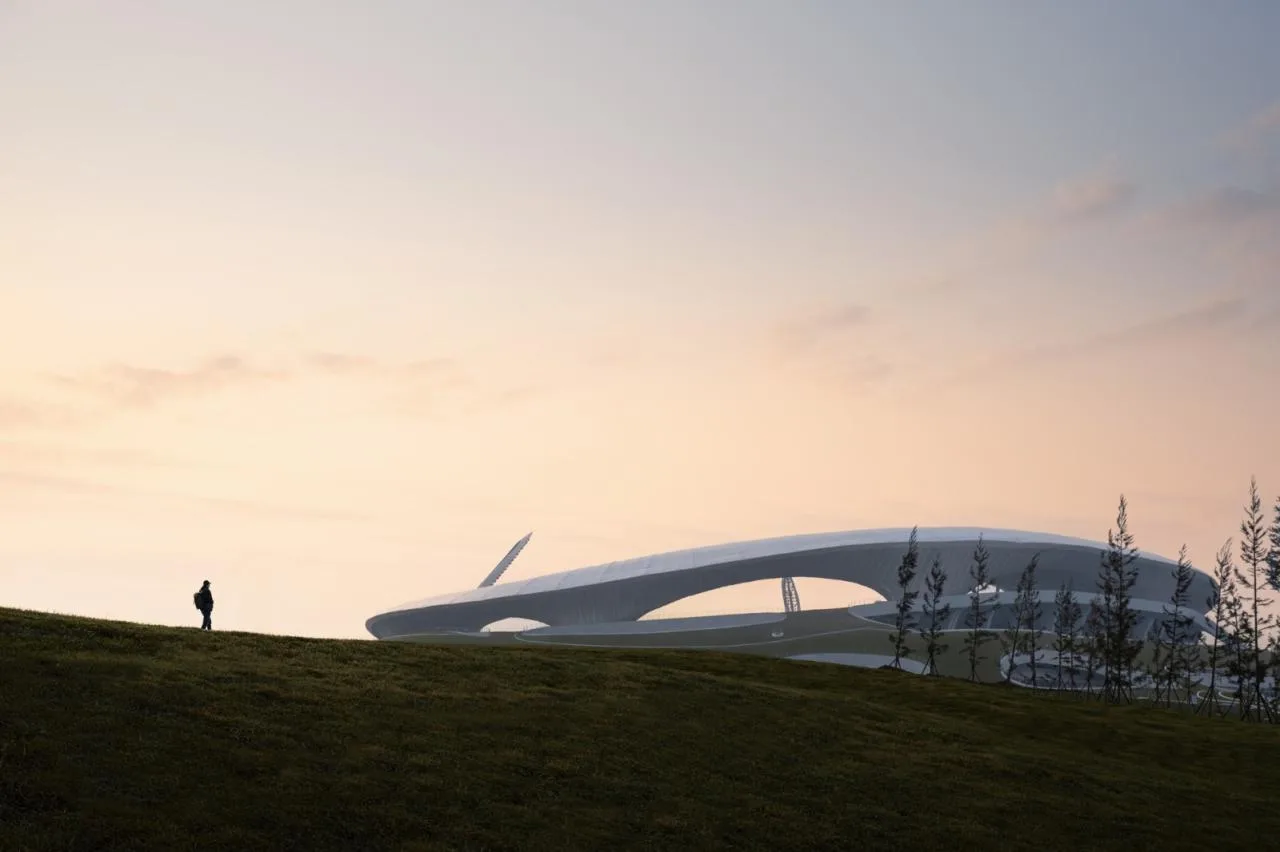 BIM Architecture | Design of the World's Largest Earthly Covered Building Complex: 'Disappearing Stadium'/MAD Ma Yansong