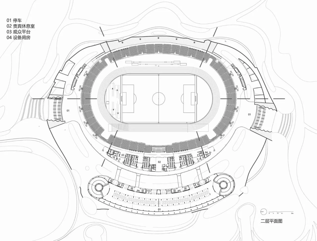 BIM Architecture | Design of the World's Largest Earthly Covered Building Complex: 'Disappearing Stadium'/MAD Ma Yansong