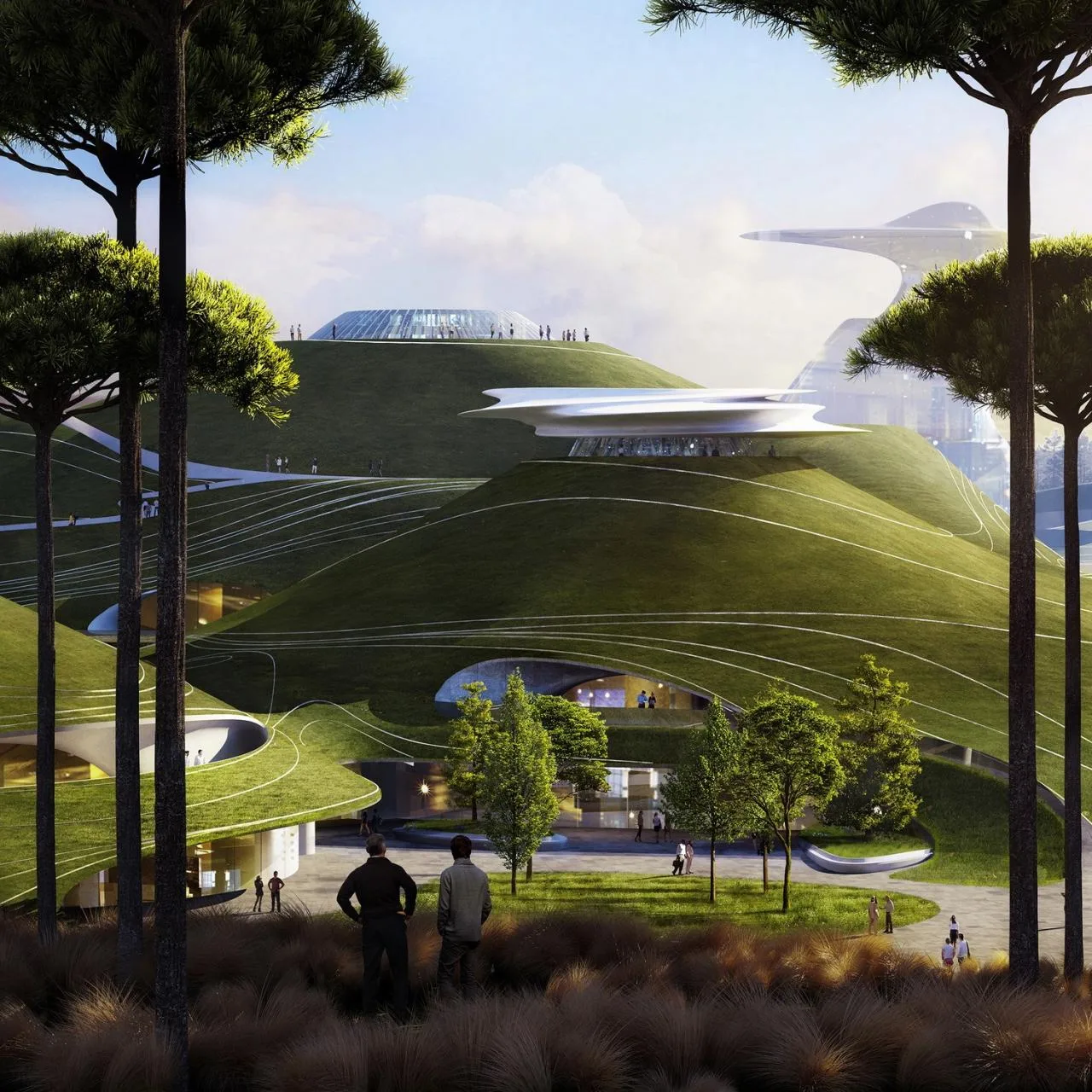 BIM Architecture | Design of the World's Largest Earthly Covered Building Complex: 'Disappearing Stadium'/MAD Ma Yansong