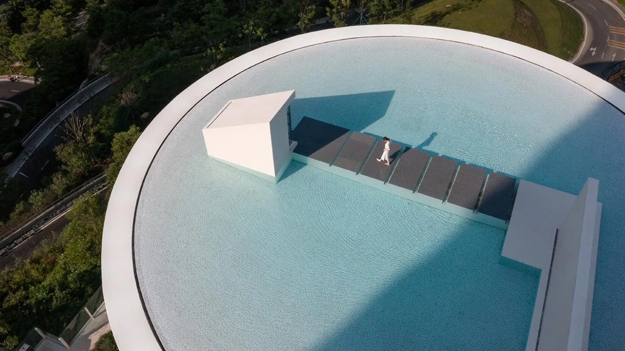 BIM Architecture | Seaside Bookstore on the Cliff: Huizhou Shuangyue Bay Yidrip Water Library/Sanwen Architecture