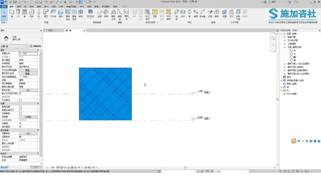 BIM Q&A | How to draw diagonal grids for Revit curtain walls? How to draw non-uniform diagonal curtain wall grids in Revit?