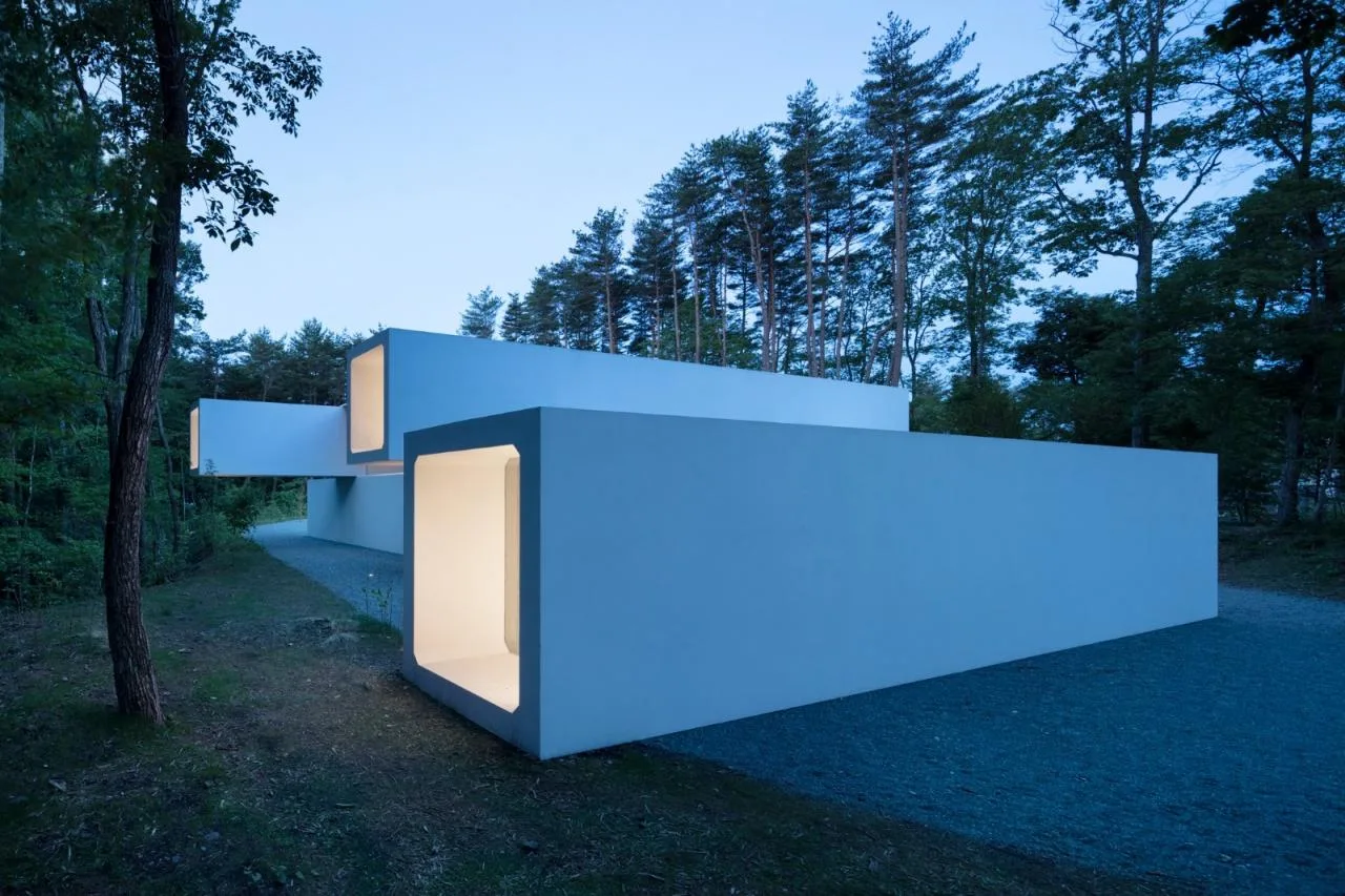 BIM Architecture | Japan Nagano Minimalist Hotel Culvert, Prefabricated Concrete Tunnel/Nendo