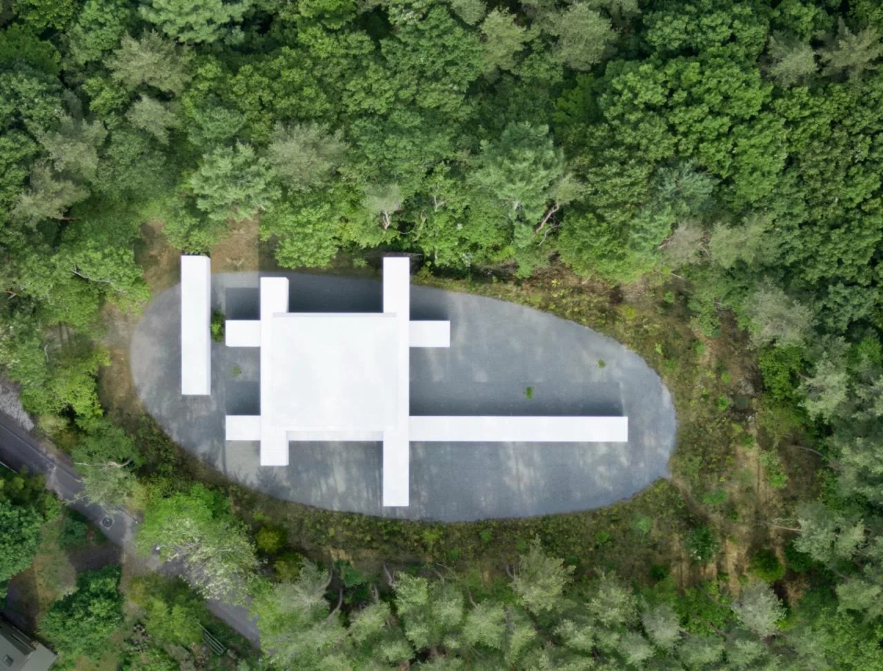 BIM Architecture | Japan Nagano Minimalist Hotel Culvert, Prefabricated Concrete Tunnel/Nendo