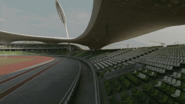 BIM Architecture | Design of the World's Largest Earthly Covered Building Complex: 'Disappearing Stadium'/MAD Ma Yansong