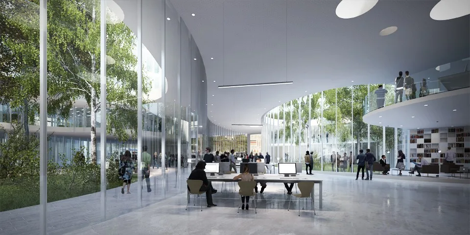 BIM Architecture | Industrial Zone Transforms into Green Campus: New Headquarters of Rome Third University/MCA Architecture Firm
