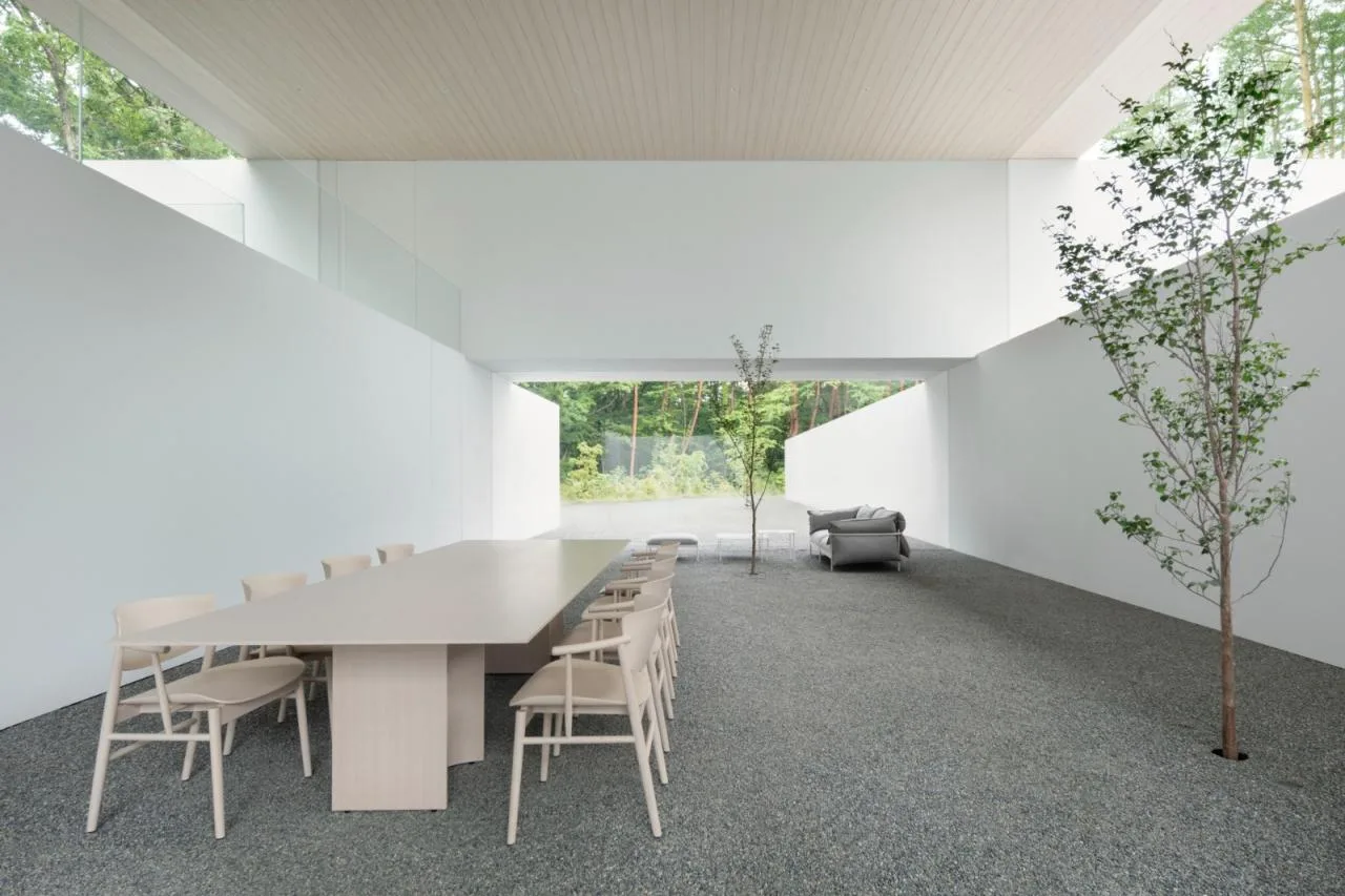 BIM Architecture | Japan Nagano Minimalist Hotel Culvert, Prefabricated Concrete Tunnel/Nendo