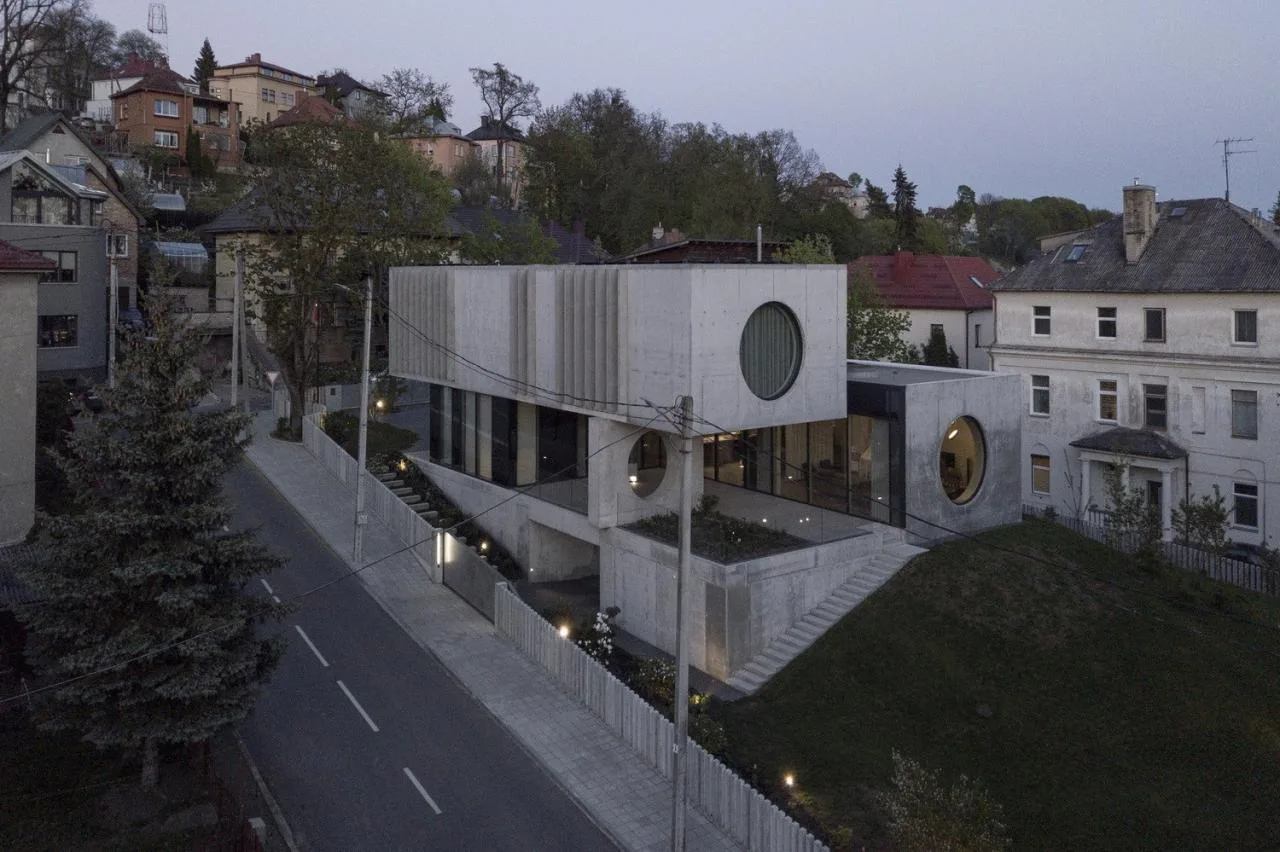 BIM Architecture | Modernist Concrete Housing, Kaunas House/Architectural Bureau G. Natkevicius&  Partners