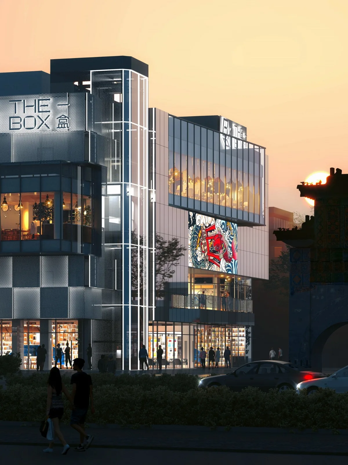 BIM Architecture | Youth Power Center: A young force is about to strike, Beijing! /The box faces outward