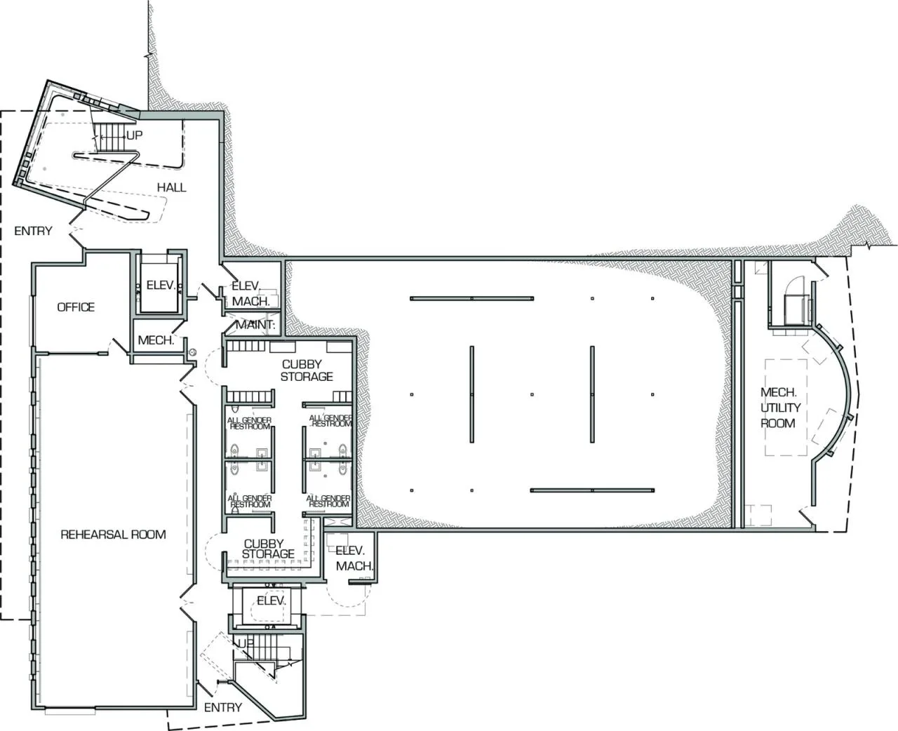 BIM Architecture | Gloria Kaufman Performing Arts Center/AUX Architecture
