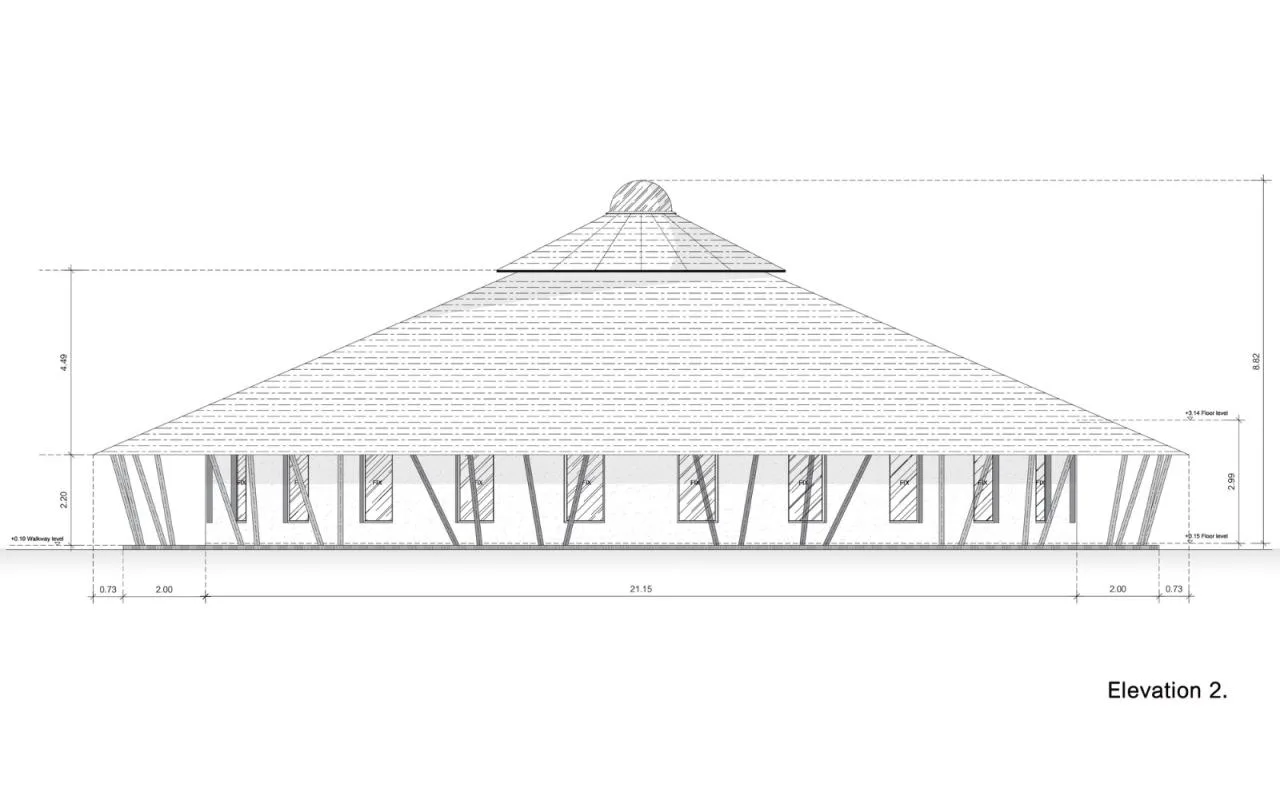 BIM Architecture | Bamboo Structure Architecture, Panyaden Middle School Library/Chiangmai Life Architects