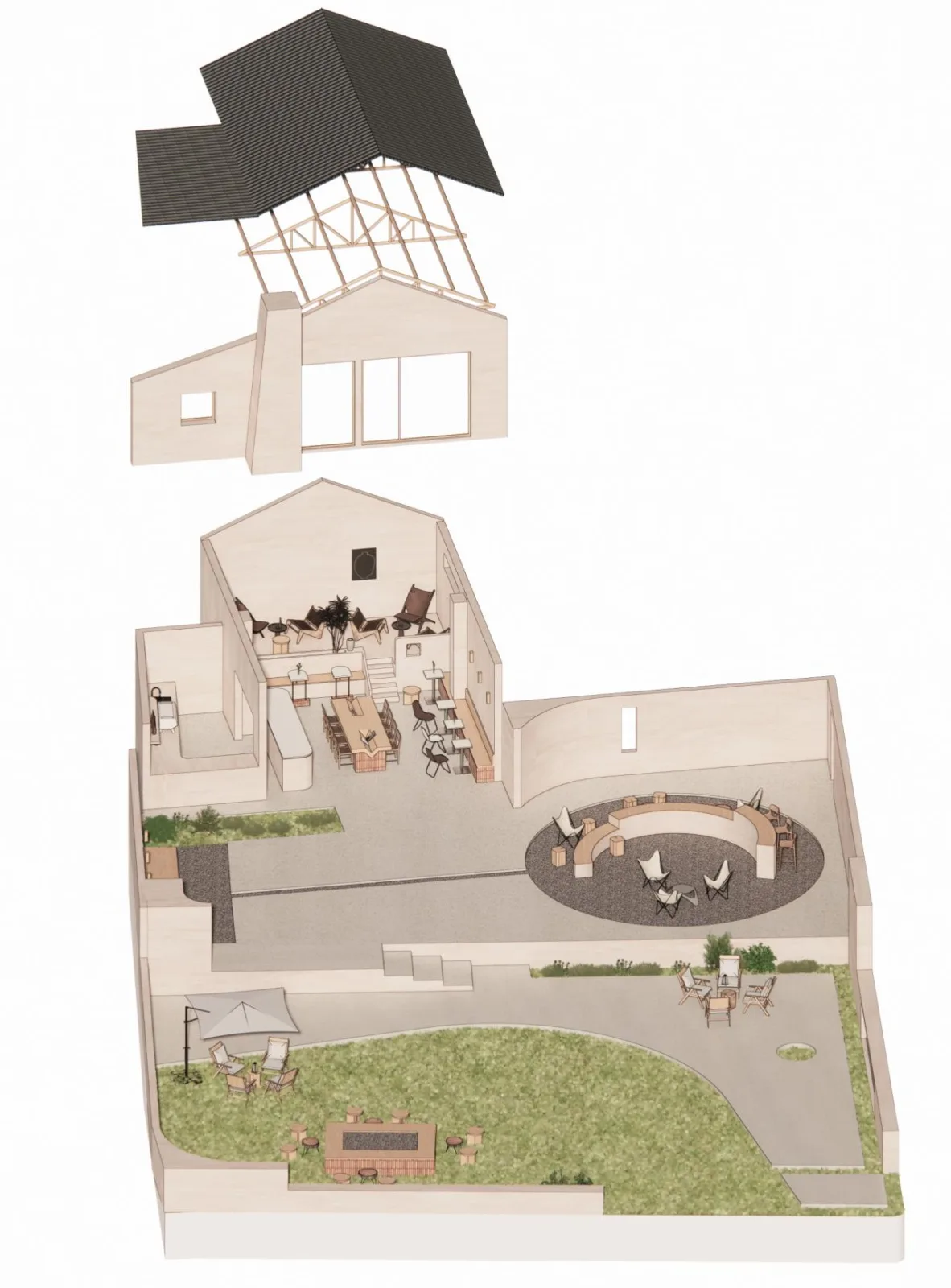 BIM Architecture | Xiaohangkeng Camping Site Coffee Shop/Somewhat Designed