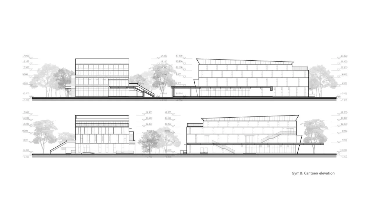 BIM Architecture | Zhengzhou Airport Eighth Resettlement Area Supporting Middle School and Zhengzhou No. 130 Middle School/Shanghai Lianchuang Design Group