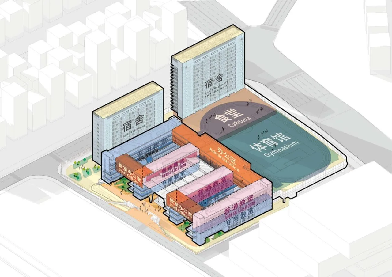 BIM Architecture | Shenzhen Hongshan Middle School/Huayang International Design
