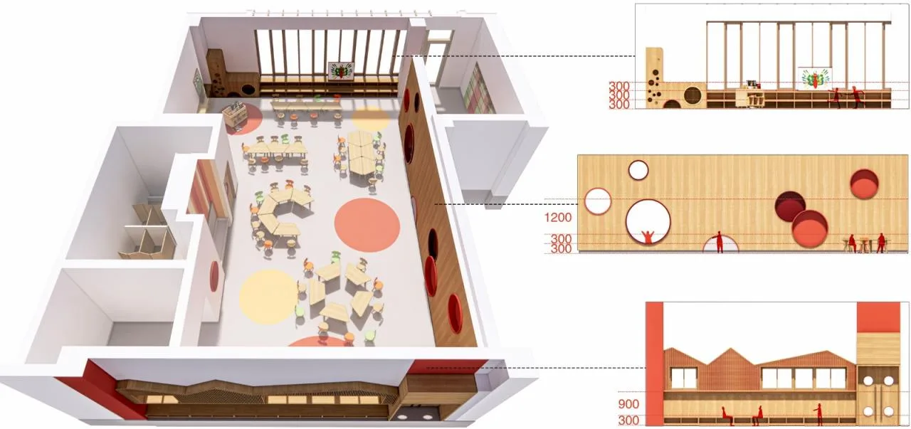 BIM architecture | This may be the ceiling of a small town kindergarten: Shaanxi Ankang High tech Fifth Kindergarten/UUA Architectural Firm