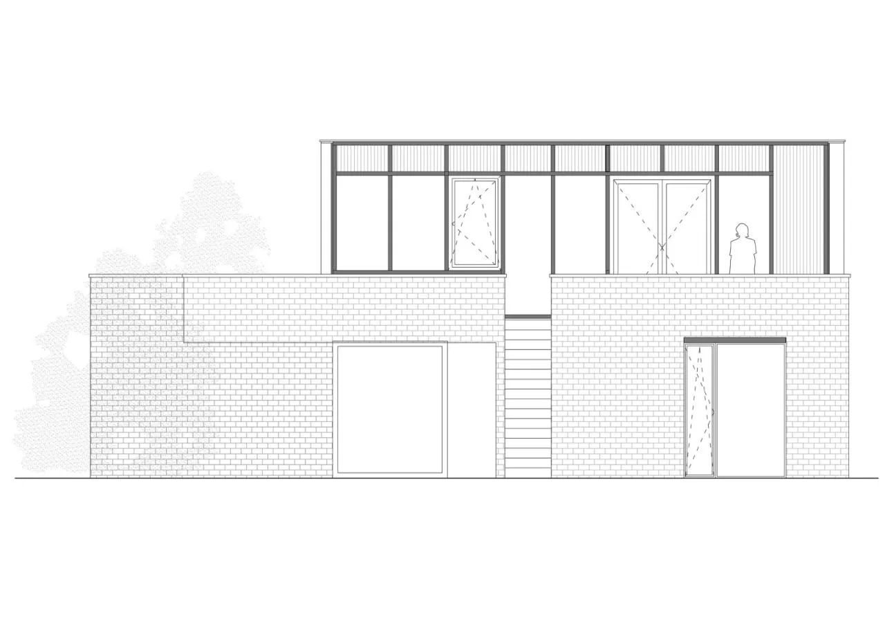 BIM Architecture | HEIDE Residence Elevation Drawing / Airship Architecture + Architecture Studio Vos