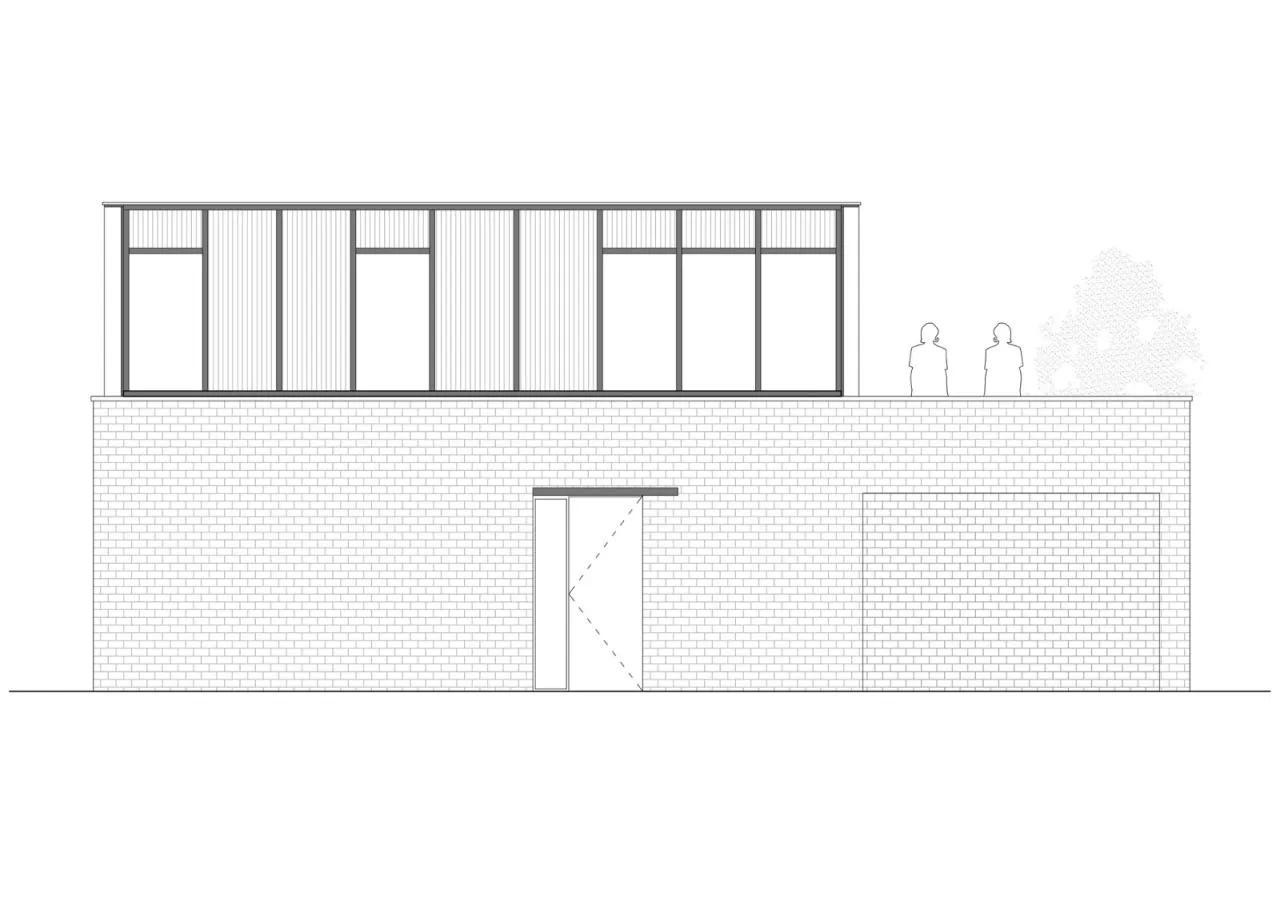 BIM Architecture | HEIDE Residence Elevation Drawing / Airship Architecture + Architecture Studio Vos