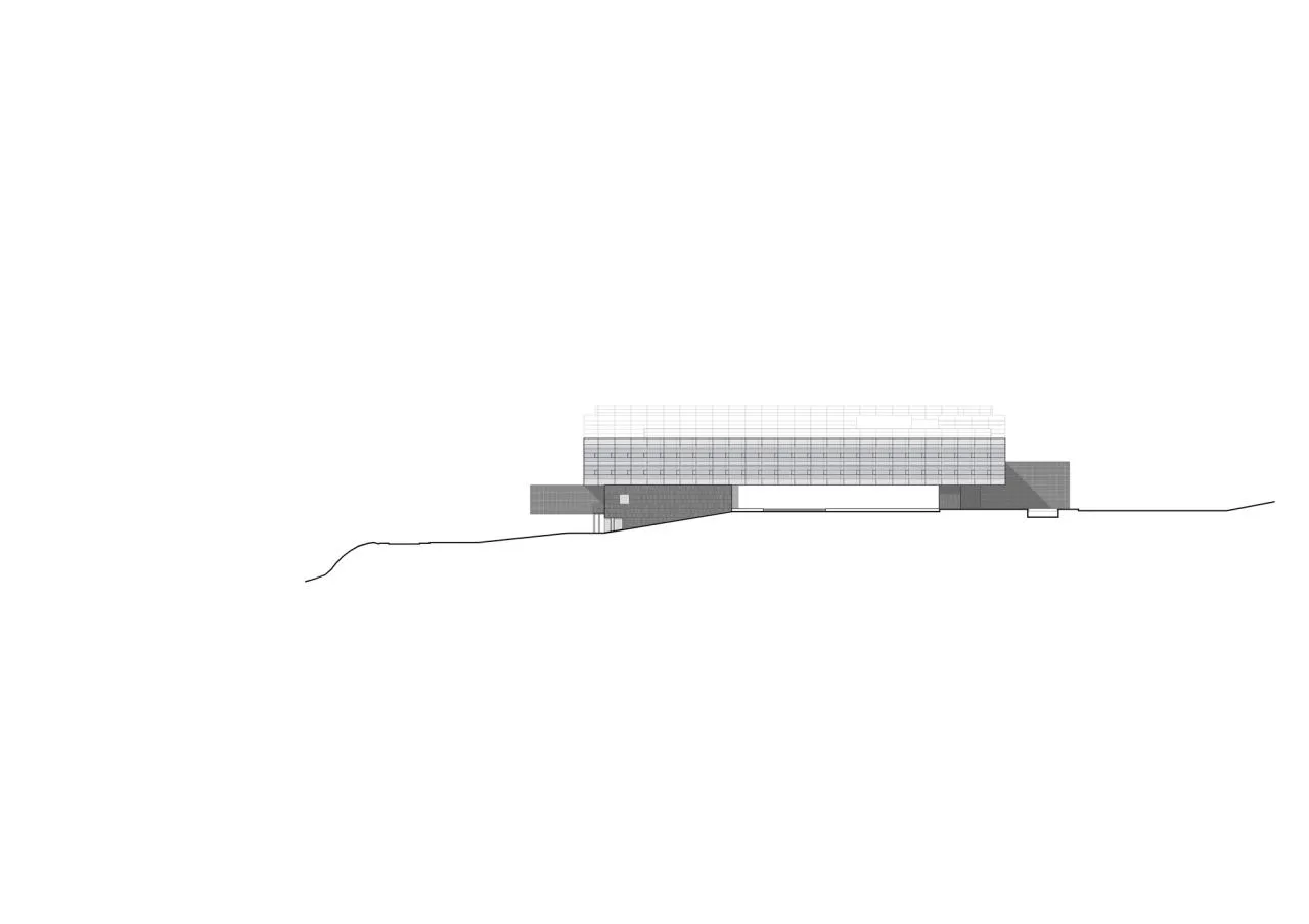Elevation Drawing of Hyundai Group Global Partner Center+Gyeongju University Campus Area