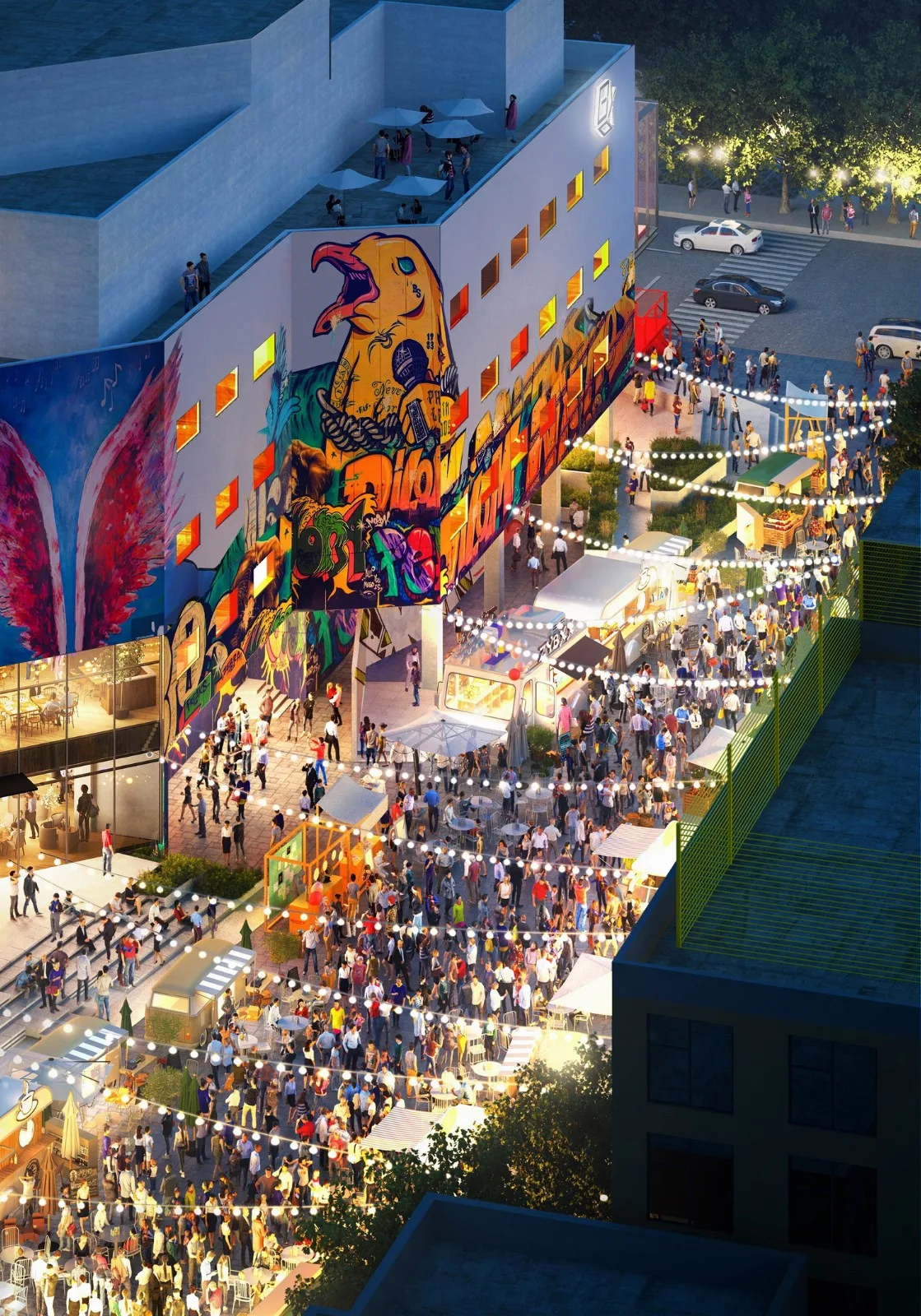 BIM Architecture | Youth Power Center: A young force is about to strike, Beijing! /The box faces outward