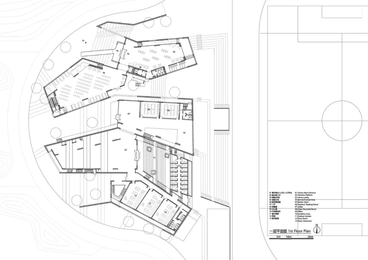 BIM Architecture | Youlan Middle School Graphic Art Comprehensive Building/WAU Architecture Firm