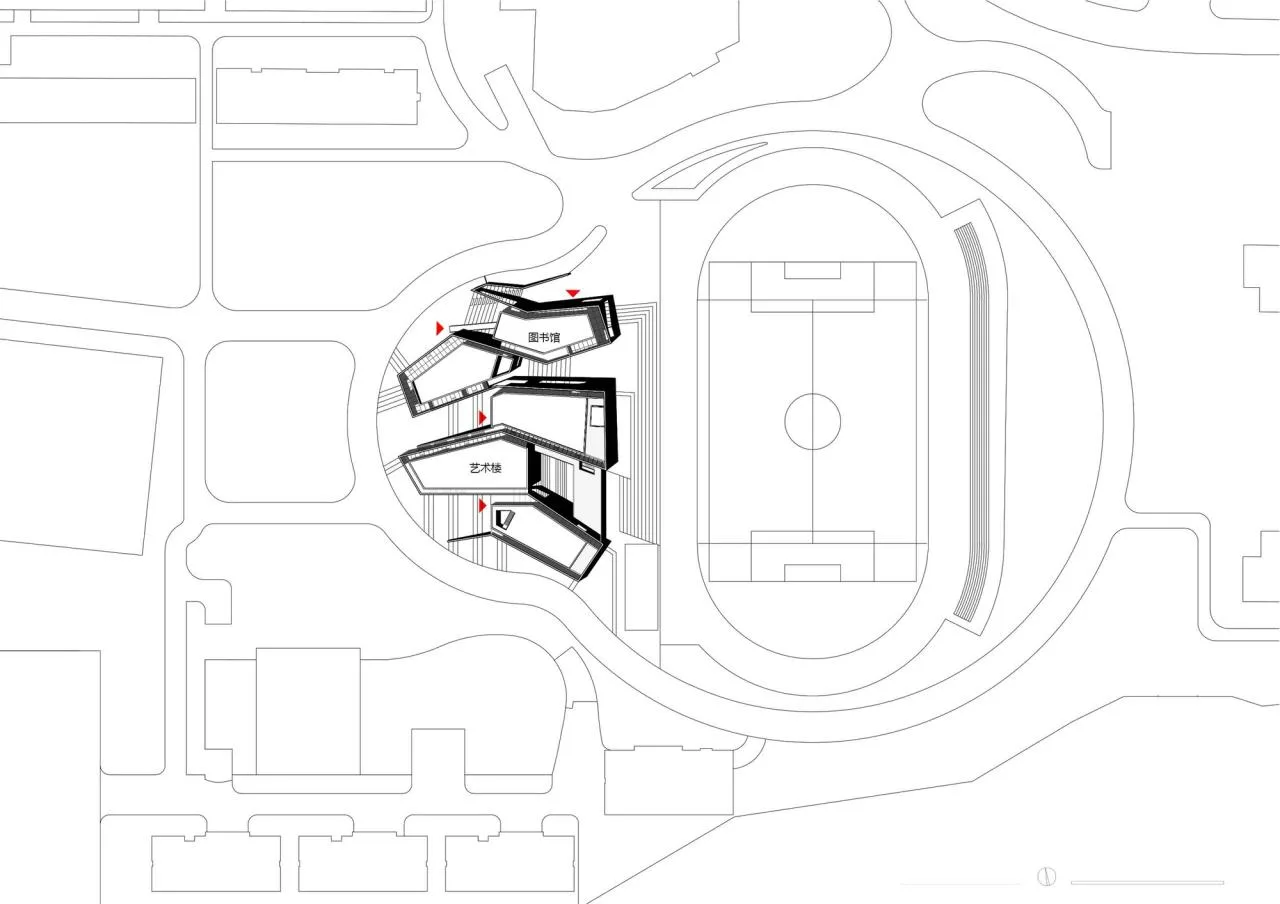 BIM Architecture | Youlan Middle School Graphic Art Comprehensive Building/WAU Architecture Firm