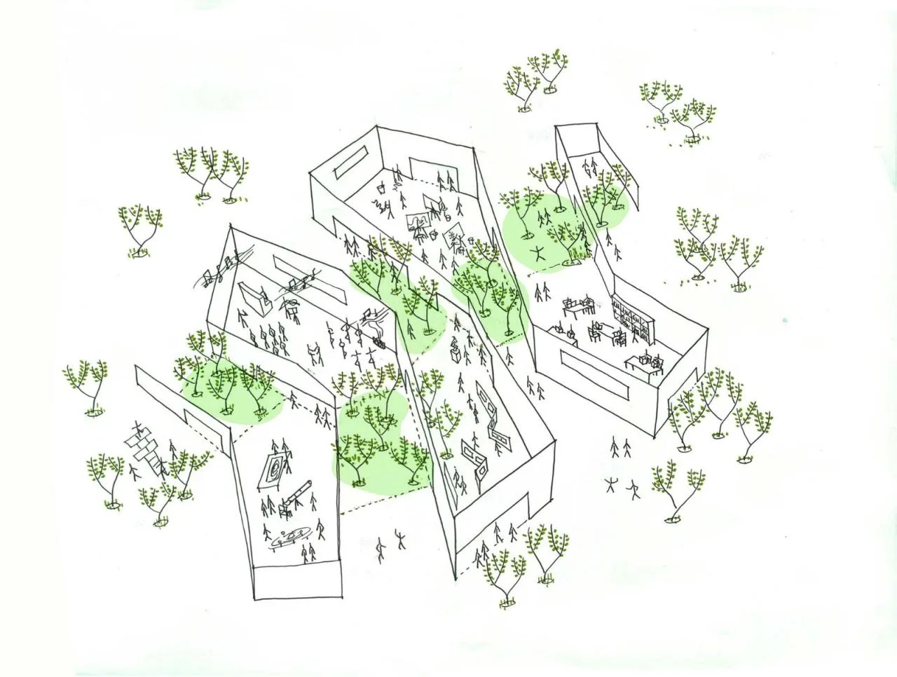 BIM Architecture | Youlan Middle School Graphic Art Comprehensive Building/WAU Architecture Firm