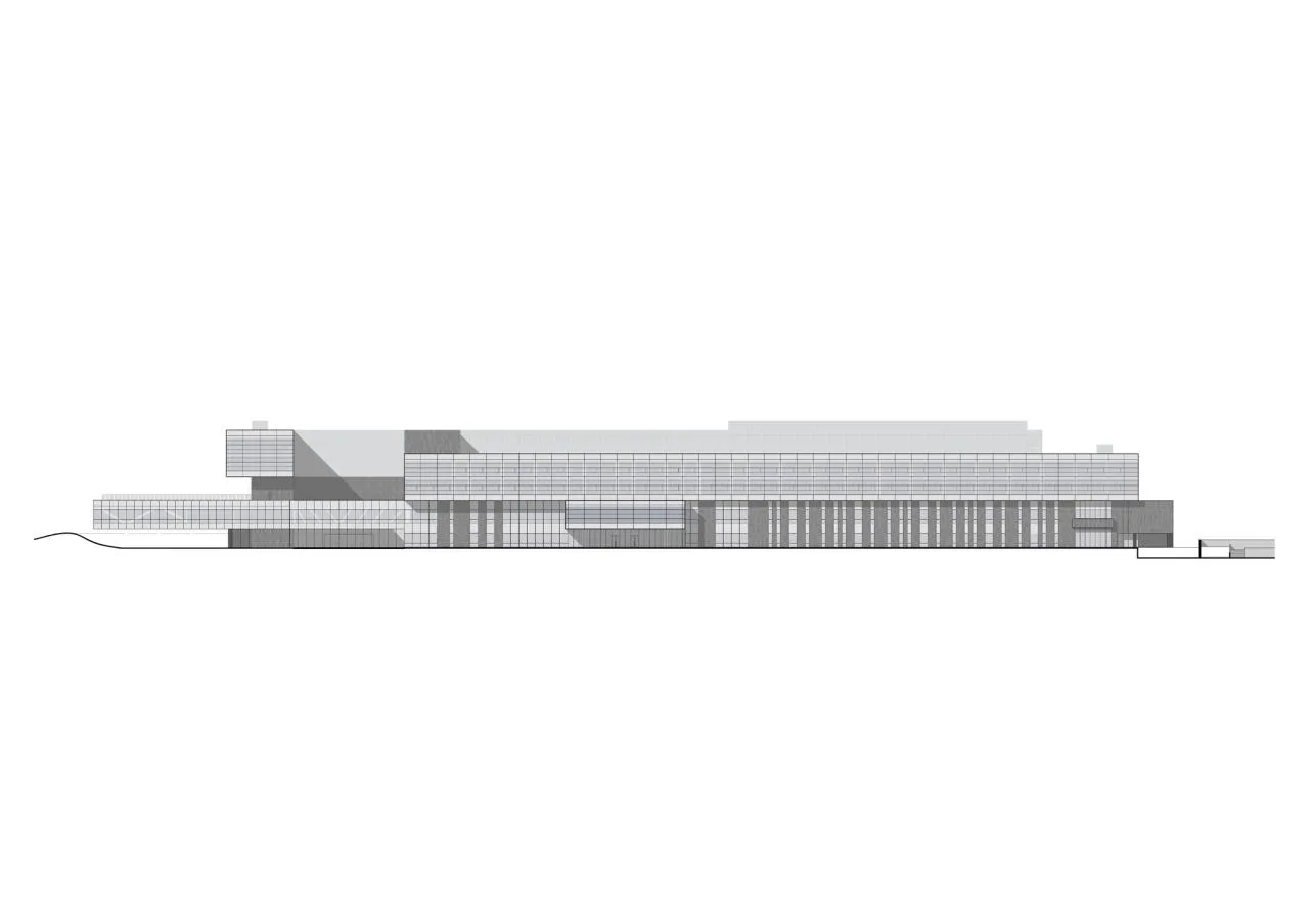 Elevation Drawing of Hyundai Group Global Partner Center+Gyeongju University Campus Area