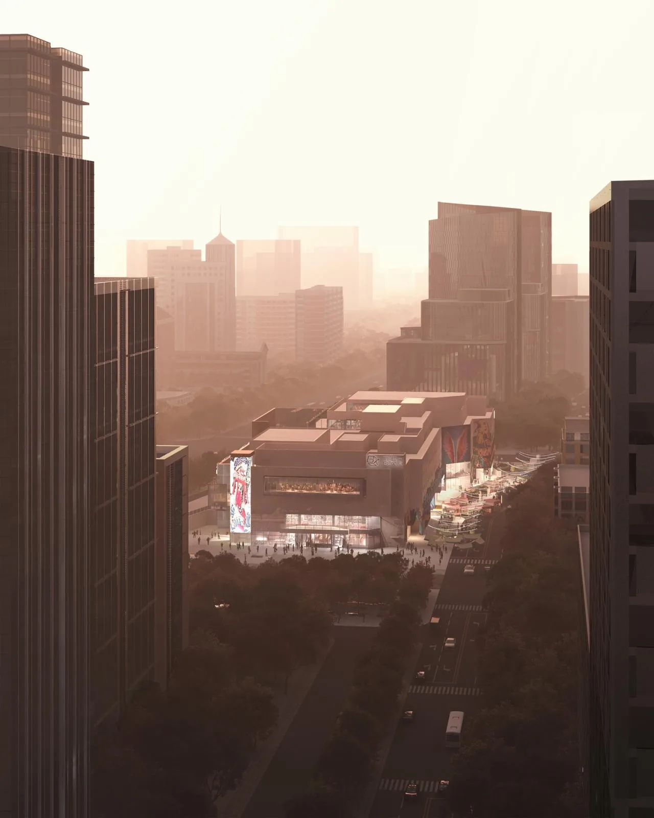 BIM Architecture | Youth Power Center: A young force is about to strike, Beijing! /The box faces outward