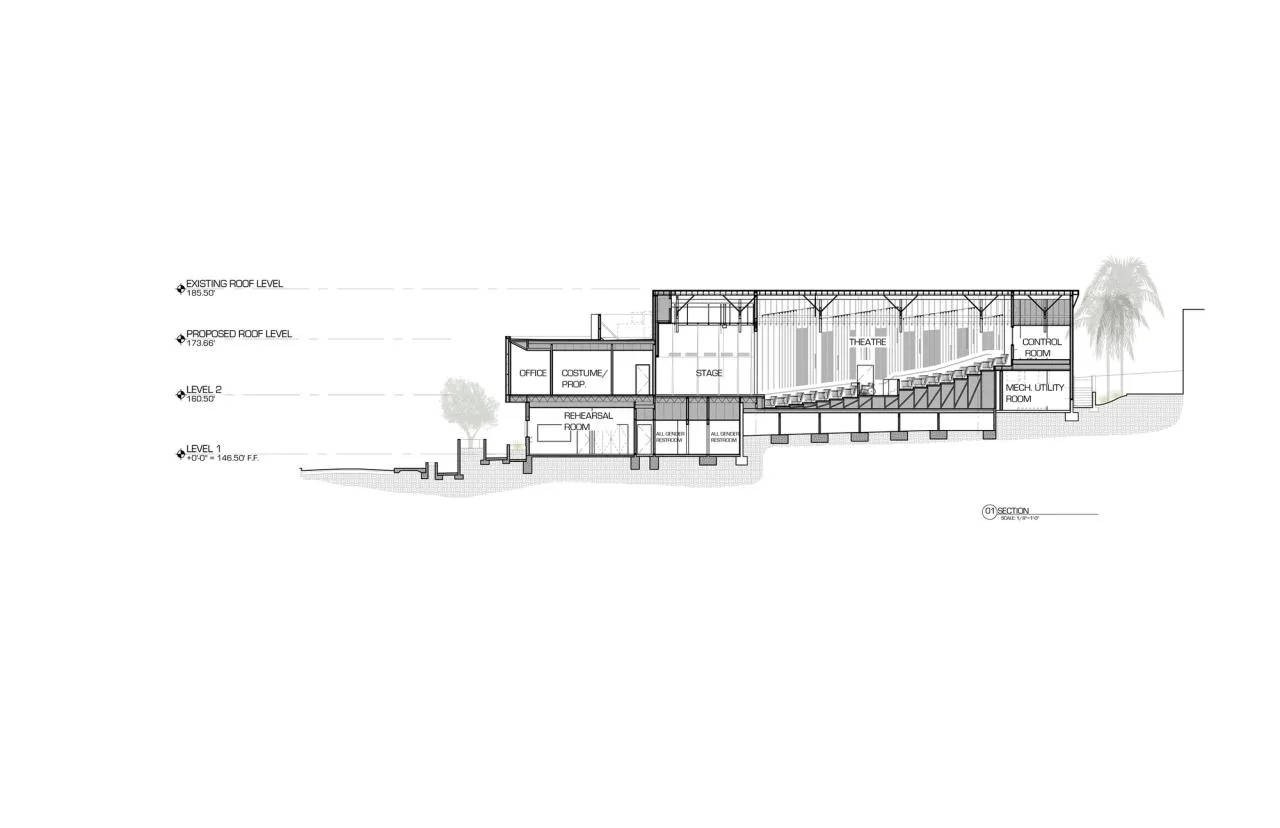 BIM Architecture | Gloria Kaufman Performing Arts Center/AUX Architecture